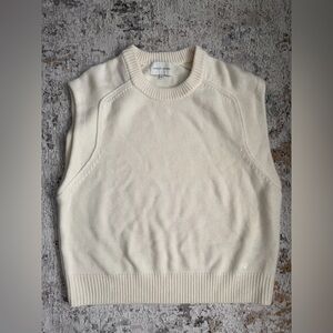 Loulou Studio Mari Sleeveless Boxy Top in Ivory Size M